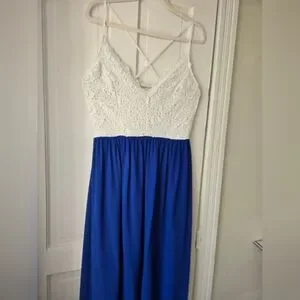 white christmas dresses Floral Maxi Dress W/ Crochet Waist - Soieblu Dress | Soieblu main image 1
